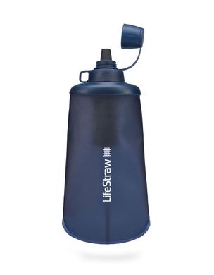 Зображення Пляшка-фільтр для води LifeStraw Peak Squeeze, 650 мл, Mountain Blue (LSW LSPSFMLMBWW) LSW LSPSFMLMBWW - Фільтри для води LifeStraw