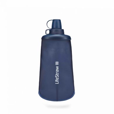 Картинка Пляшка-фільтр для води LifeStraw Peak Squeeze, 650 мл, Mountain Blue (LSW LSPSFMLMBWW) LSW LSPSFMLMBWW - Фильтры для воды LifeStraw