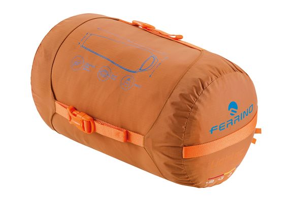 Картинка Спальный мешок Ferrino Lightec 1400 Duvet/-16°C Russet Left (928720) 928720 - Спальные мешки Ferrino