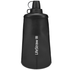 Зображення Пляшка-фільтр для води LifeStraw Peak Squeeze, 650 мл, Dark Mountain Gray (LSW LSPSFMLGRWW) LSW LSPSFMLGRWW - Фільтри для води LifeStraw