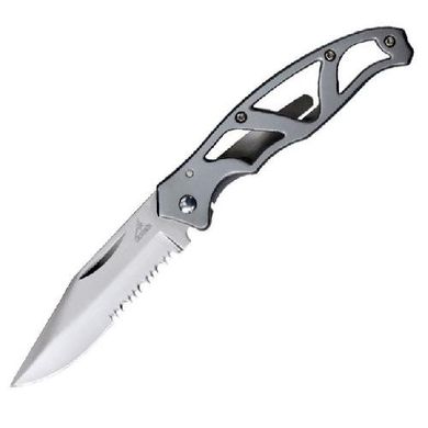 Картинка Нож складной карманный Gerber Paraframe Mini 22-48484 (Frame lock, 56/152 мм, хром) 22-48484 - Ножи Gerber