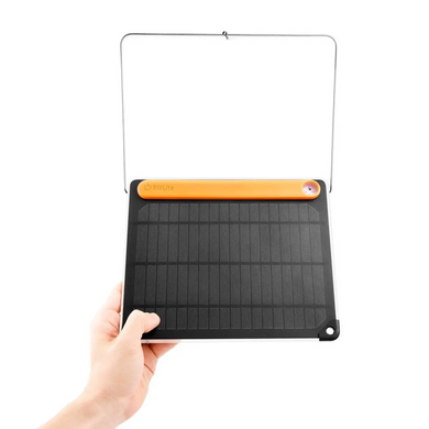 Картинка Солнечное зарядное (солнечная батарея) Biolite SolarPanel 5+ с аккумулятором 2200 mAh (BLT SPA0200) Black/Orange BLT SPA0200 - Зарядные устройства BioLite