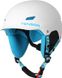 Картинка Подростковый горнолыжный шлем с механизмом регулировки Tenson Park Jr white-turquoise 52-56 (5013185-001) 5013185-001 - Шлемы горнолыжные Tenson