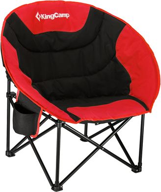 Картинка Шезлонг KingCamp Moon Leisure Chair KC3816 Black/Red KC3816 Black/Red - Шезлонги King Camp