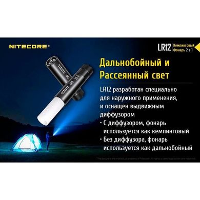 Картинка Фонарь ручной Nitecore LR12 (Cree XP-L HD V6, 1000 люмен, 5 режимов, 1x18650) 6-1302 - Ручные фонари Nitecore