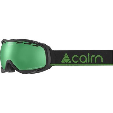 Картинка Мужская маска для лыж и сноуборда Cairn Alpha SPX3 black-green mirror(0580851-8302) 0580851-8302 - Маски горнолыжные Cairn