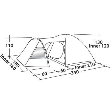Картинка Палатка 3 местная для туризма Easy Camp Blazar 300 Rustic Green (928896) 928896   раздел Туристические палатки