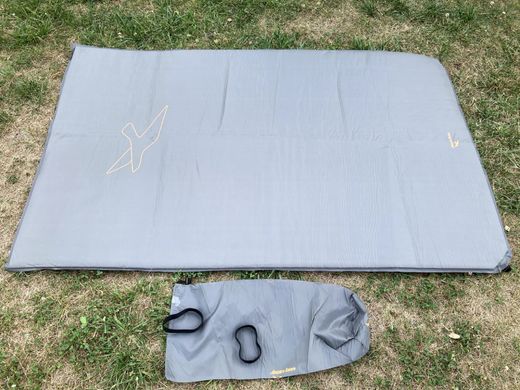 Зображення Коврик самонадувающийся Easy Camp Self-inflating Siesta Mat Double 5 cm Grey (928482) 928482 - Самонадувні килимки Easy Camp