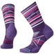 Зображення Шкарпетки жіночі мериносові Smartwool PhD Outdoor Middle Pattern Crew Mountain Purple, р.M (SW 01120.591-M) SW 01120.591-M - Треккінгові шкарпетки Smartwool