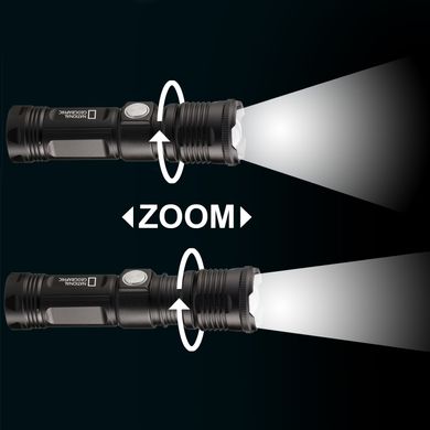 Картинка Фонарь National Geographic Iluminos Led Zoom Flashlight 1000 lm (930143) 930143 - Ручные фонари National Geographic