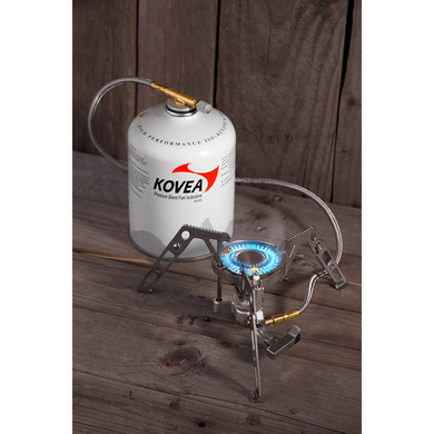Картинка Газовая туристическая горелка Kovea Moonwalker - L 1,92кВт с пьезоподжигом и ветрозащитой (KB-0211G-L) KB-0211G-L -  Kovea