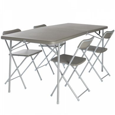 Зображення Стіл зі стільцями Vango Orchard XL 182 Table and Chair Set Grey (928212) 928212 - Розкладні столи Vango