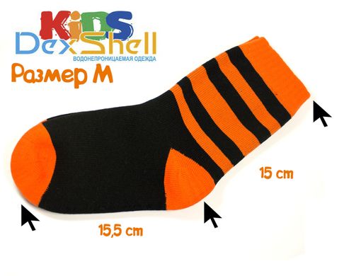 Картинка Детские водонепроницаемые носки DexShell Waterproof Children Socks M Оранжевый DS546M DS546M - Водонепроницаемые носки Dexshell