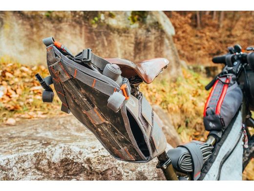 Картинка Подвесная система для подседельной сумки Acepac Saddle Harness Nylon, Grey (ACPC 125024) L ACPC 125024 - Сумки велосипедные Acepac
