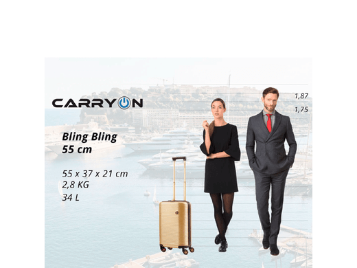 Картинка Чемодан CarryOn Bling Bling S Champagne (927202) 927202 - Дорожные рюкзаки и сумки CarryOn