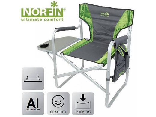 Картинка Кресло складное с откидным столиком Norfin Risor 100 кг (NF-20203) NF-20203 - Кресла кемпинговые Norfin