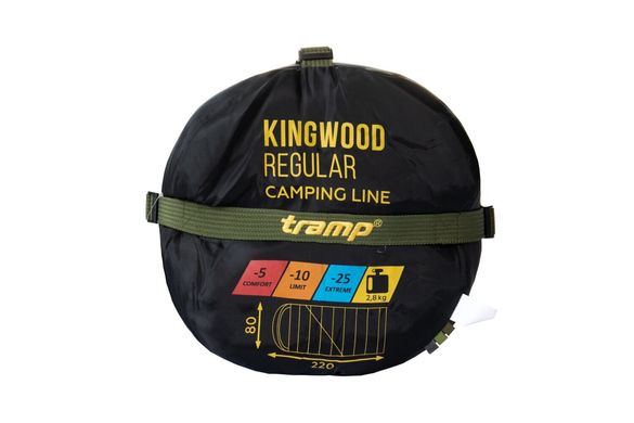 Картинка Спальный мешок одеяло Tramp Kingwood Regular правый 220/80 (TRS-053R-R) UTRS-053R-R - Спальные мешки Tramp