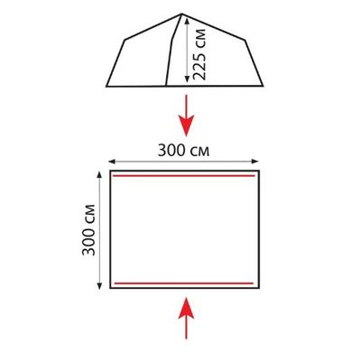 Картинка Тент-шатер кемпинговый Tramp Bungalow Lux 430х370х225 см (TRT-085) TRT-085 - Шатры и тенты Tramp