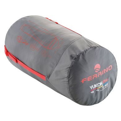 Картинка Спальный мешок Ferrino Yukon Pro SQ/+3°C Scarlet Red/Grey Left (928107) 928107 - Спальные мешки Ferrino
