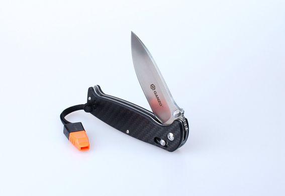 Картинка Нож складной карманный Ganzo G7411-CF-WS (Axis Lock, 89/205 мм, сірий) G7411-CF-WS - Ножи Ganzo