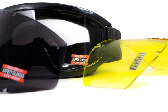 Картинка Защитные очки Global Vision Wind-Shield 3 lens KIT Anti-Fog (GV-WIND3-KIT1) GV-WIND3-KIT1 - Тактические и баллистические очки Global Vision