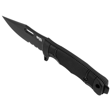 Картинка Нож SOG SEAL FX SERRATED Black нескладной, тактический (SOG 17-21-01-57) SOG 17-21-01-57 - Ножи SOG