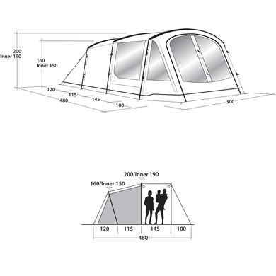 Картинка Палатка 5 местная для рыбалки Outwell Springwood 5 Green (928824) 928824 - Кемпинговые палатки Outwell