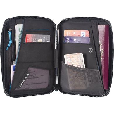 Картинка Нейлоновый кошелек с зашитой банковских карт Lifeventure RFID Mini Travel Wallet black (68760) 68760 - Кошельки Lifeventure