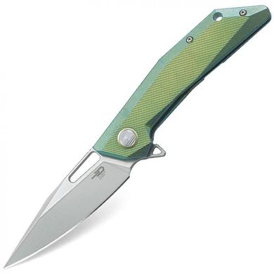 Зображення Ніж складаний кишеньковий Bestech Knife SHRAPNEL Green and Gold BT1802B (90/213 мм) BT1802B - Ножі Bestech
