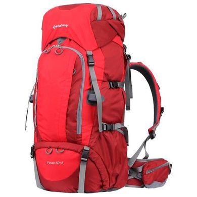 Зображення Рюкзак туристичний для довготривалих походів KingCamp Peak 60+5 Red (KB3248 Red) KB3248 Red - Туристичні рюкзаки King Camp