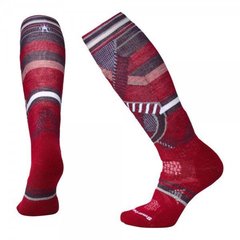 Зображення Шкарпетки жіночі мериносові Smartwool PhD Ski Medium Pattern Tibetan Red, р.M (SW B01002.A25-M) SW B01002.A25-M - Гірськолижні шкарпетки Smartwool