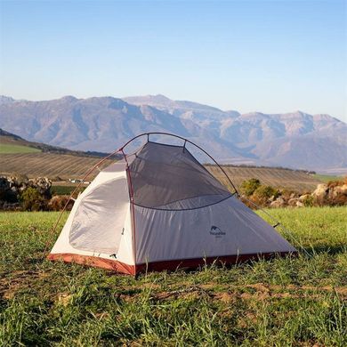 Картинка Палатка облегченная двухместная с футпринтом Naturehike Сloud Up 2 Updated NH17T001-T, 20D, серый 6927595724668 - Туристические палатки Naturehike