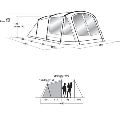 Картинка Палатка 4 местная для рыбалки Outwell Springwood 4 Green (928823) 928823 - Кемпинговые палатки Outwell