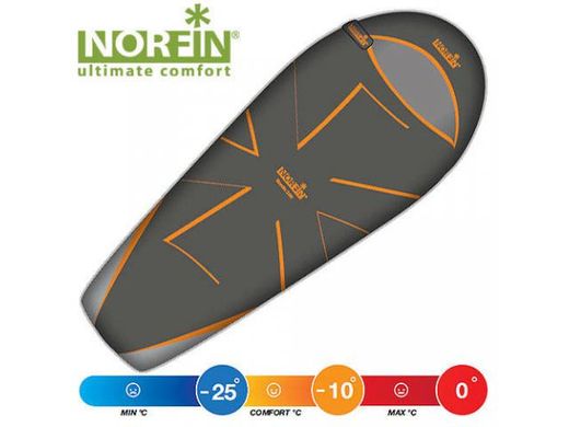Зображення Спальний мішок-кокон Norfin NORDIC 500 -10°- (-25°) / 230х55(85)см / R (NS-30116) NS-30116 - Спальні мішки Norfin