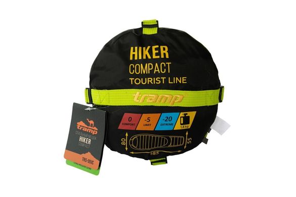 Картинка Спальный мешок-кокон Tramp Hiker Compact 185/80-55 (TRS-051С-R) TRS-051C-R - Спальные мешки Tramp