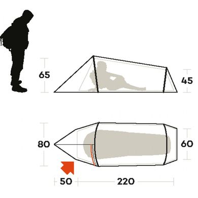Картинка Палатка 1 местная для пеших походов Ferrino Sling 1 Green (925171) 925171 - Туристические палатки Ferrino