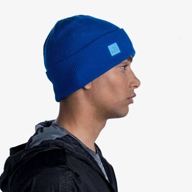 Картинка Шапка Buff Crossknit Hat, Solid Azure Nblue (BU 126483.720.10.00) BU 126483.720.10.00 - Шапки Buff