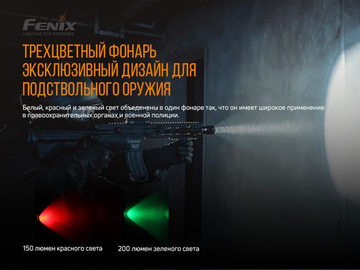 Картинка Фонарь ручной Fenix TK26R (Luminus, Cree Red + Green, 1500 люмен, 7 режимов, 1x18650, USB Type-C), комплект TK26R - Ручные фонари Fenix