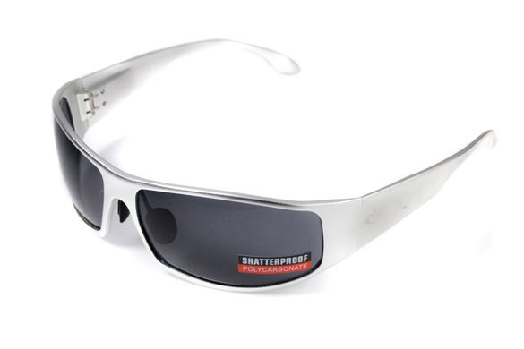 Зображення Окуляри захистні Global Vision BAD-ASS-1 Silver gray (1БЕД1-СМ20) 1БЕД1-СМ20 - Тактичні та балістичні окуляри Global Vision