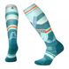 Зображення Шкарпетки жіночі мериносові Smartwool PhD Ski Medium Pattern Mediterranean Green, р.M (SW B01002.A19-M) SW B01002.A19-M - Гірськолижні шкарпетки Smartwool