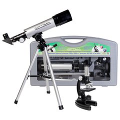 Картинка Микроскоп Optima Universer 300x-1200x + Телескоп 50/360 AZ в кейсе (928587) 928587 - Микроскопы Optima