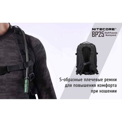 Картинка Рюкзак тактический Nitecore BP25 (Cordura 1000D), черный 6-1337 - Тактические рюкзаки Nitecore